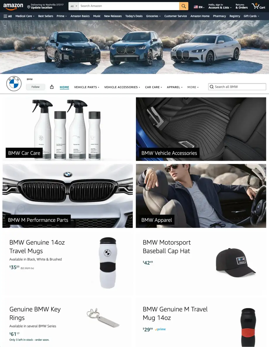 BMW Amazon Shop Center