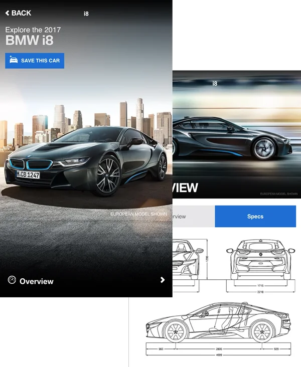Screenshots from the Genius mobile app depicting a car manual
