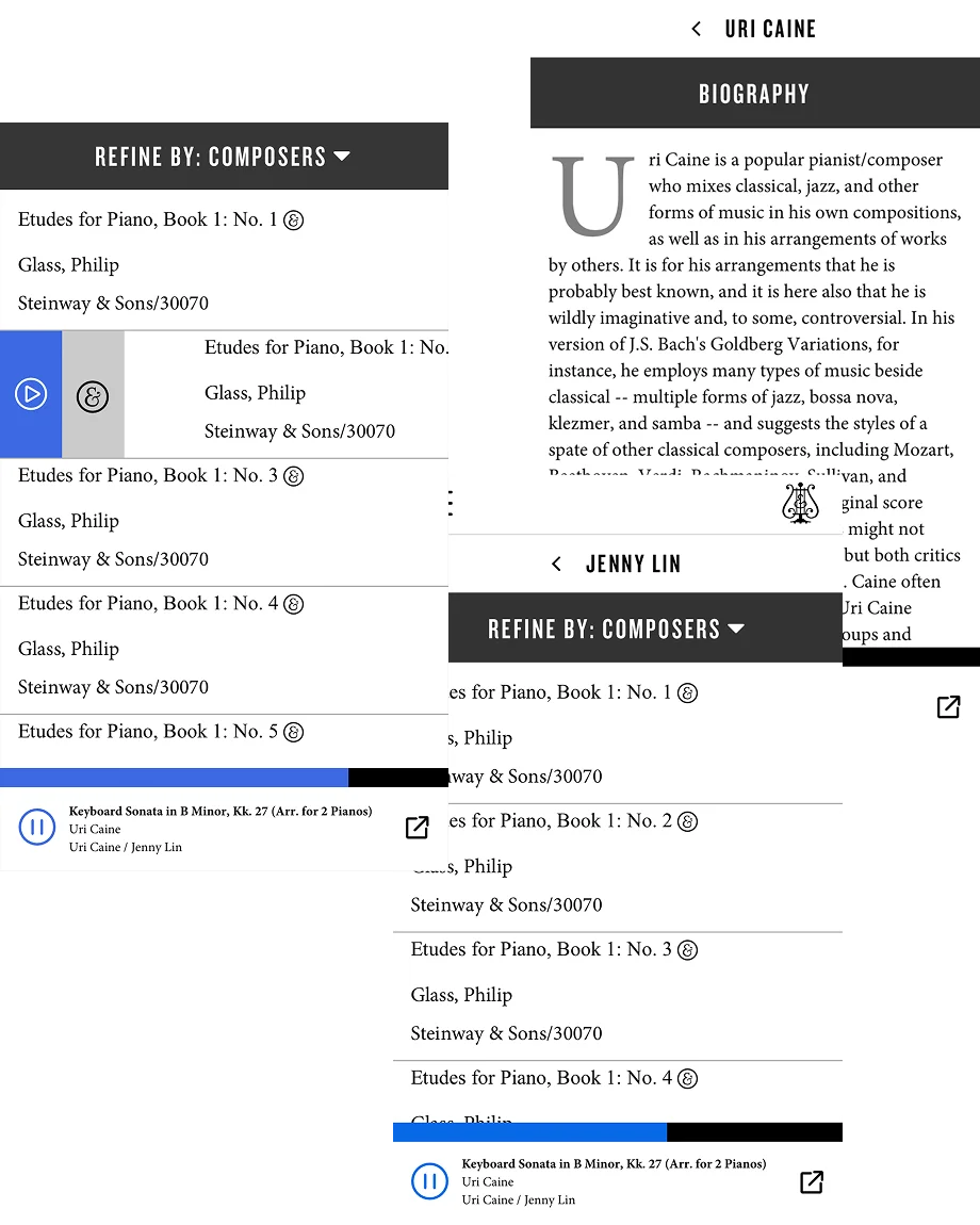 Spirio app albums